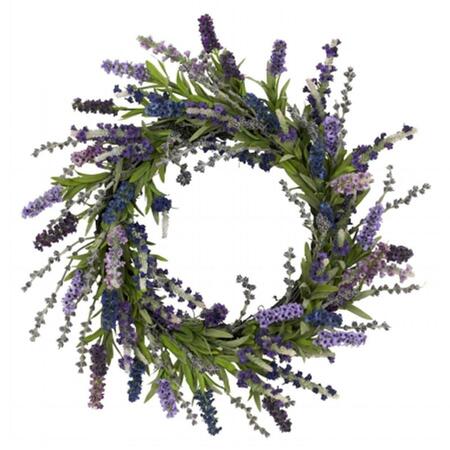 NEARLY NATURAL 20 in. Lavender Wreath 4785